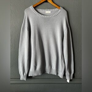 By Together Blue Oversized Crewneck Cotton Sweater | Size M